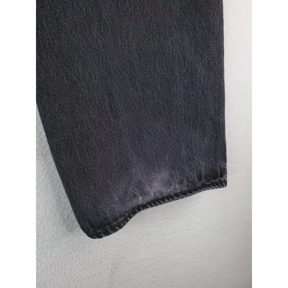 Levis 501 Jeans Mens 40x30* Black Faded‎ Work Pants Grunge Distressed Button Fly